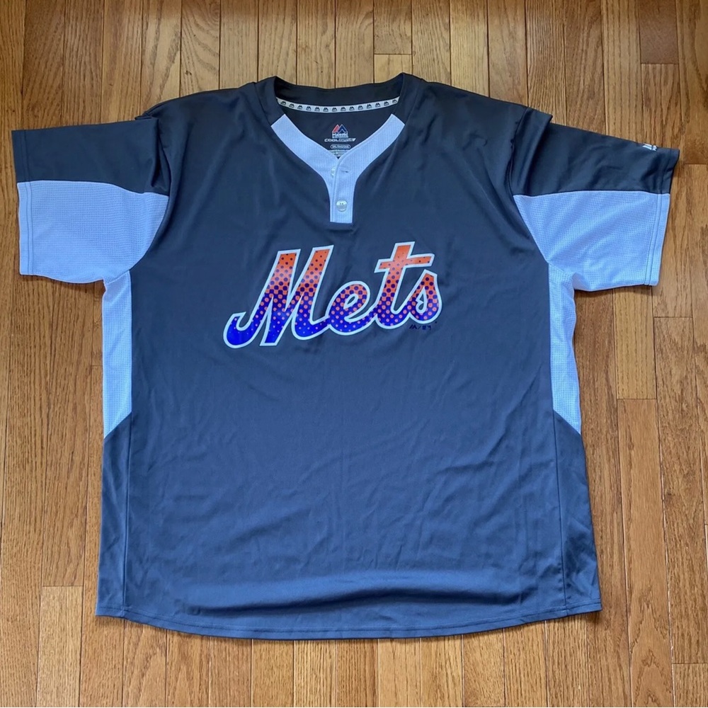 Majestic CoolBase New York Mets Jersey Green 2XL